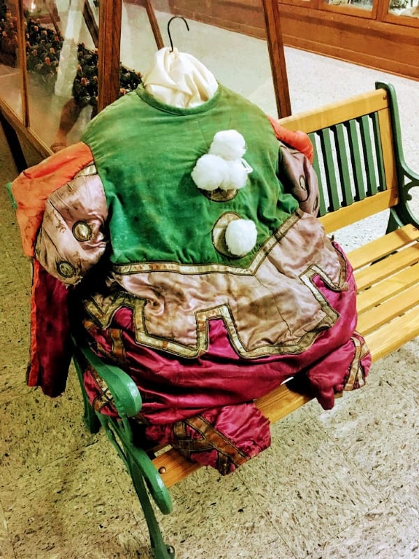 Vintage clown costume at the Miami County Museum, Peru, Indiana.